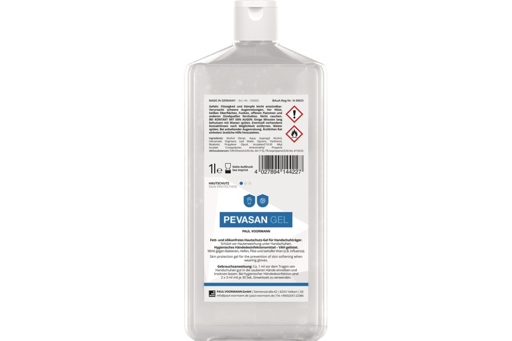 Hautschutz Pevasan Gel 1l Hartflasche PAUL VOORMANN Hautschutz Pevasan Gel 1l Hartflasche PAUL VOORMANN
