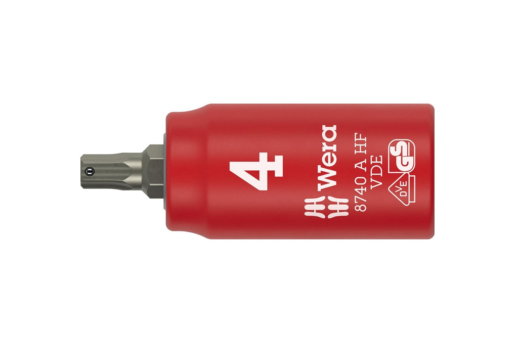 Steckschlüsseleinsatz 8740 A VDE HF 1 4 Zoll SW 4mm L.45mm WERA
