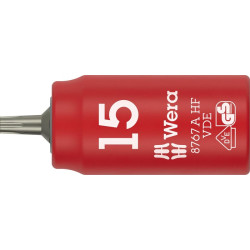 Steckschlüsseleinsatz 8767 A VDE HF 1 4 Zoll TX 15 L.36mm WERA Steckschlüsseleinsatz 8767 A VDE HF 1 4 Zoll TX 15 L.36mm WERA