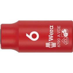 Steckschlüsseleinsatz 8790 A VDE 1 4 Zoll SW 6mm L.41mm WERA