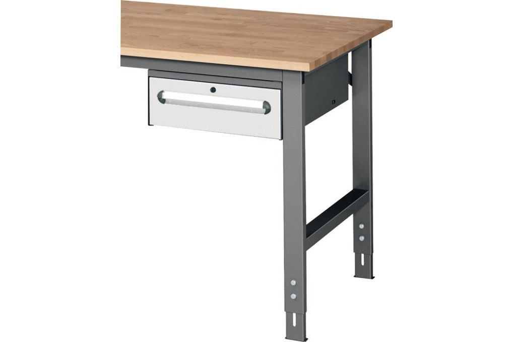 Unterbauschrank H175xB440xT600mm anthrazitgrau lichtgrau 1 Schubl.Einfachauszug