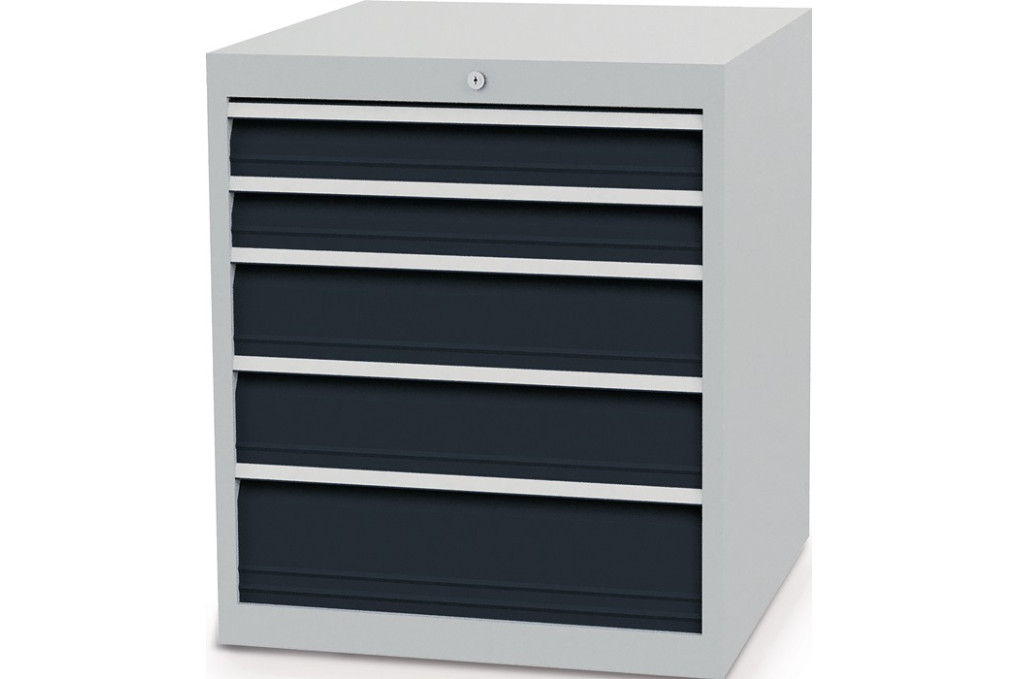 Schubladenschrank H819xB705xT736mm lichtgrau grau 5 Schubl.Voll.Bedrunka Schubladenschrank H819xB705xT736mm lichtgrau grau 5 Schubl.Voll.Bedrunka