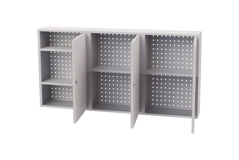 Hängeschrank H750xB1500xT200mm Vollblechtüren lichtgrau lichtgrau Hängeschrank H750xB1500xT200mm Vollblechtüren lichtgrau lichtgrau