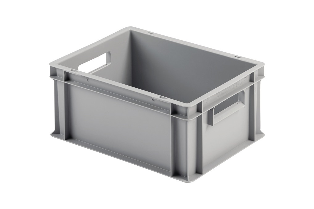 Transportstapelbehälter L400xB300xH175mm o.Deckel hellgrau PP offene Durchgriffe Transportstapelbehälter L400xB300xH175mm o.Deckel hellgrau PP offene Durchgriffe