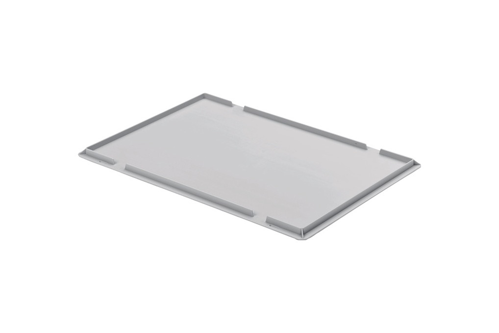 Auflagedeckel L600xB400mm hellgrau PP f.Beh.600x400mm UNISTA