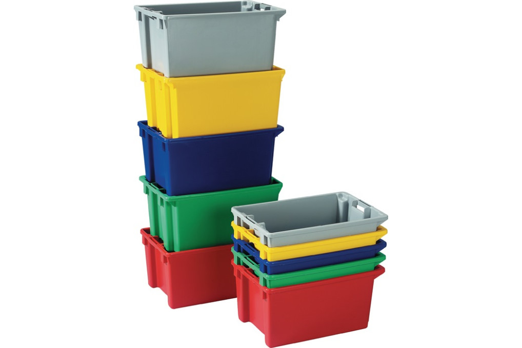 Drehstapelbehälter PP blau L590xB380xH202mm Drehstapelbehälter PP blau L590xB380xH202mm