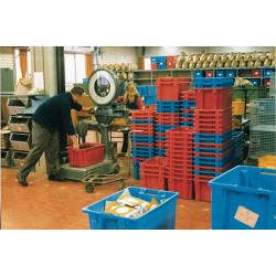 Drehstapelbehälter PP blau L590xB380xH202mm Drehstapelbehälter PP blau L590xB380xH202mm