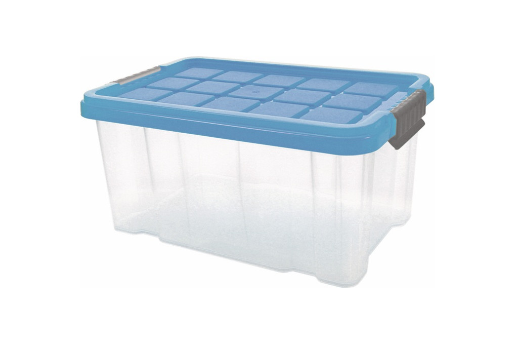 Kunststoffbehälter eck.5l PP transp.L300xB190xH140mm m.Deckel MAIER