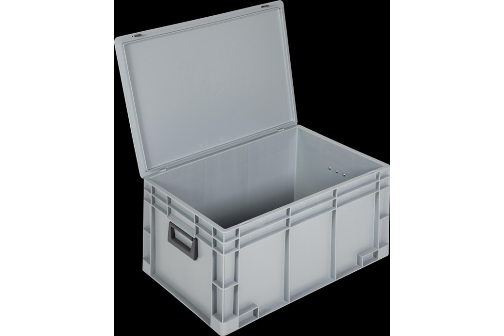 Ku. Koffer L600xB400xH333mm PP 2 Griffe Schiebeverschluss grau 62,2l LOCKWEILER Ku. Koffer L600xB400xH333mm PP 2 Griffe Schiebeverschluss grau 62,2l LOCKWEILER
