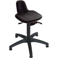 Drehhocker Bodengleiter PU Schaum schwarz Sitz H.420 610mm LOTZ