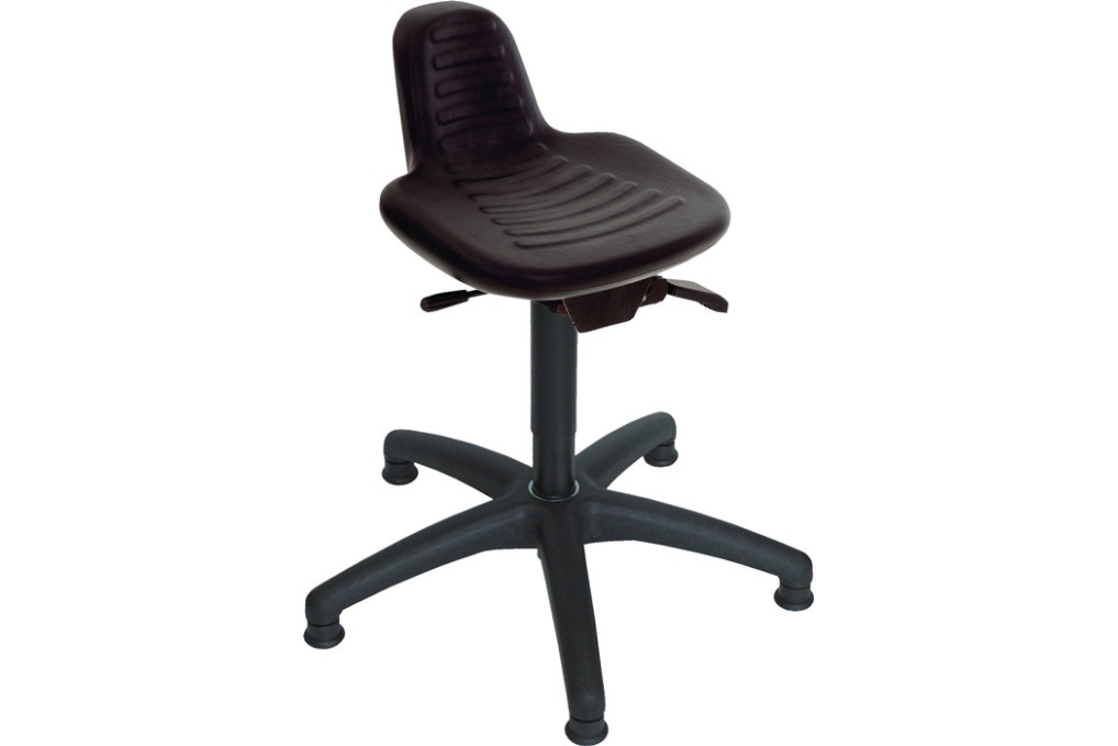 Drehhocker Bodengleiter PU Schaum schwarz Sitz H.420 610mm LOTZ