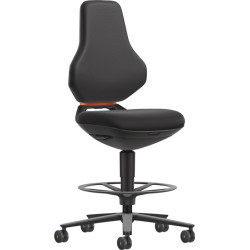 Arbeitsdrehstuhl TEXON Sitz Stopp Rl.u.Fußring Supertec schwarz 570 810mm BIMOS Arbeitsdrehstuhl TEXON Sitz Stopp Rl.u.Fußring Supertec schwarz 570 810mm BIMOS
