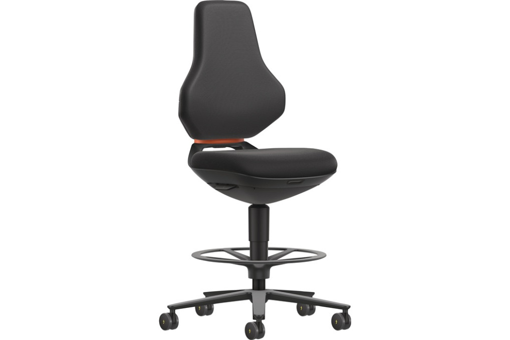 Arbeitsdrehstuhl TEXON Sitz Stopp Rl.u.Fußring Supertec schwarz 570 810mm BIMOS Arbeitsdrehstuhl TEXON Sitz Stopp Rl.u.Fußring Supertec schwarz 570 810mm BIMOS