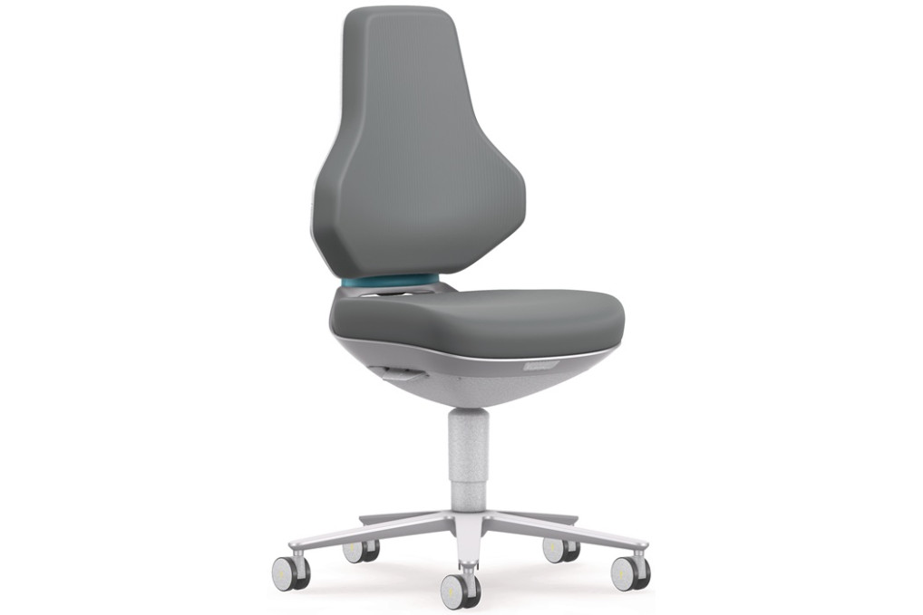 Arbeitsdrehstuhl TEXON Rl.Skintec grau