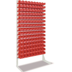 Ständerregal eins.H2010xB1010xT400mm 135xMK5 rot lichtgrau