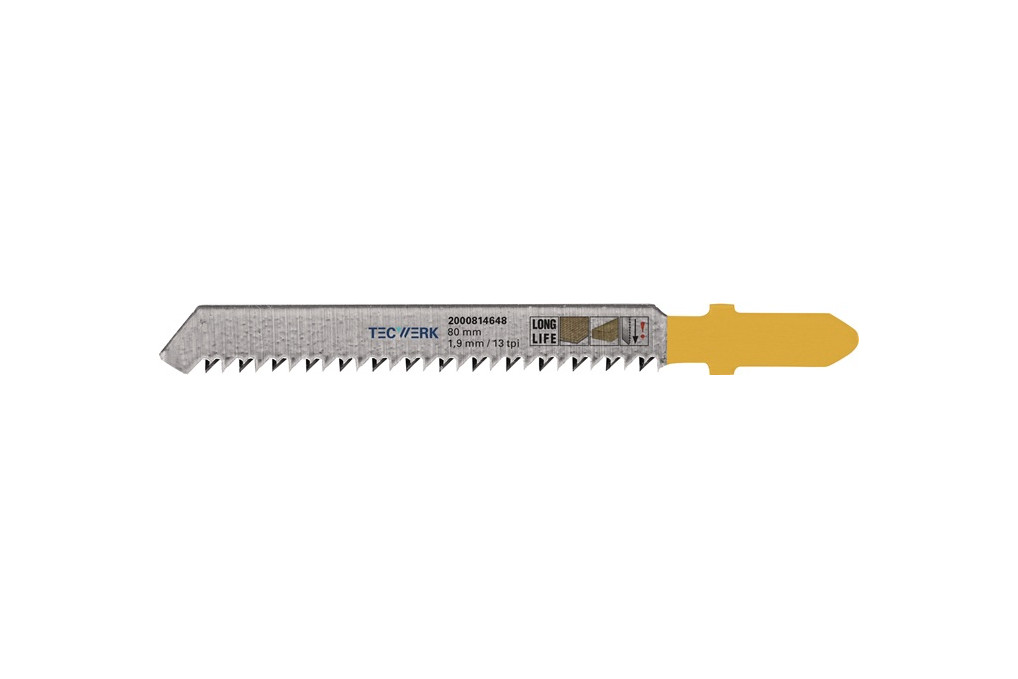 Stichsägeblatt Gesamt L.80mm Zahnt.1,9mm S.1,27mm BIM 5 St. Karte TECWERK