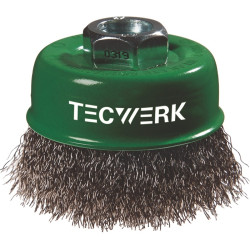 Topfbürste D.80mm Drahtstärke 0,3mm VA 8500min ¹ TECWERK