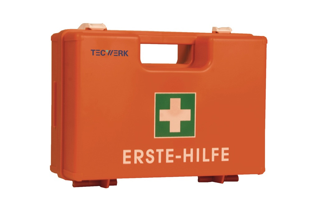 Erste Hilfe Koffer BAUBRANCHE B260xH170xT110ca.mm orange TECWERK
