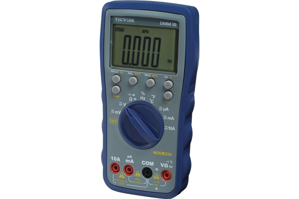 Multimeter DMM 10 0 600V AC DC TRUE RMS TECWERK