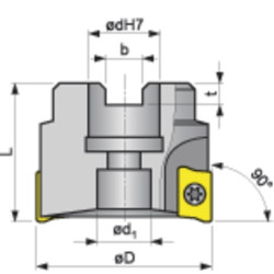Eckfräser D.50mm vern.m.IK Z.7 APKT 10 TECWERK