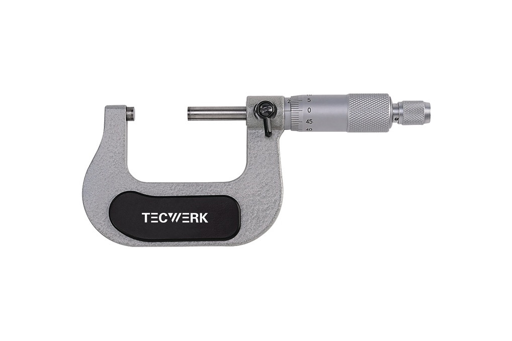 Bügelmessschraube DIN 863 1 25 50mm Spindel D.6,5mm TECWERK