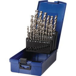 Spiralbohrersatz DIN 338 Typ UNI D.1 13x0,5mm HSS Co 25 tlg.Ku. Kass.TECWERK