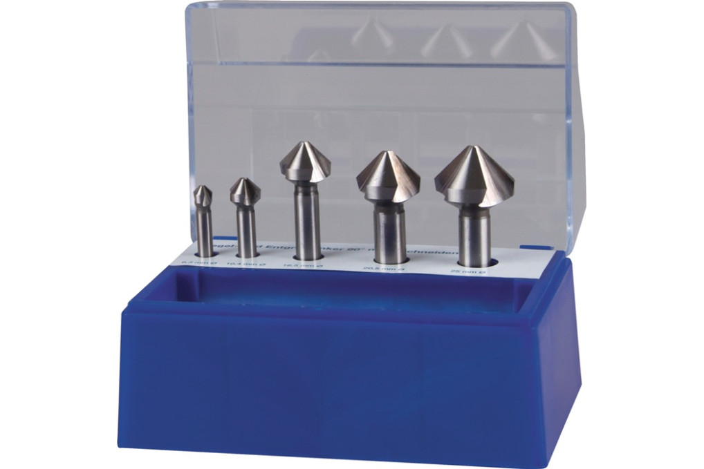 Kegelsenkersatz DIN 335C 90Grad 6,3 25mm HSS Co 5 tlg.Ku. Box TECWERK Kegelsenkersatz DIN 335C 90Grad 6,3 25mm HSS Co 5 tlg.Ku. Box TECWERK