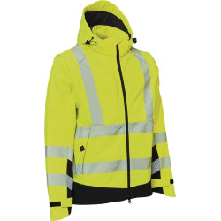 Warnschutz Softshelljacke VISIBLE XTREME Gr.M warngelb schwarz ELKA RAINWEAR