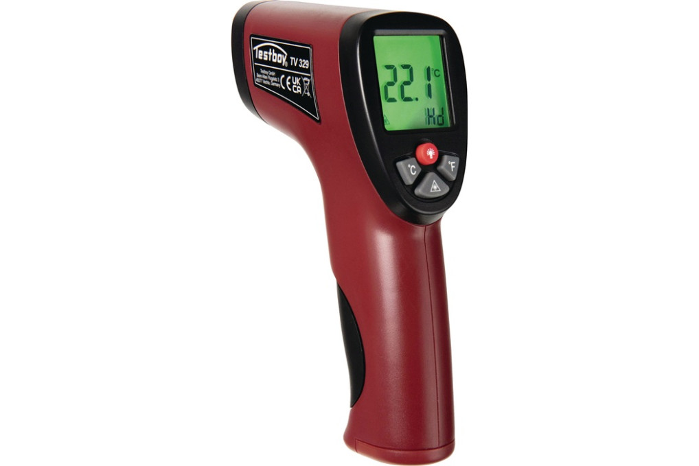 Infrarothermometer TV 329 50 – 550GradC ±3,0GradC ±3% 2x AA 1,5V TESTBOY Infrarothermometer TV 329 50 – 550GradC ±3,0GradC ±3% 2x AA 1,5V TESTBOY