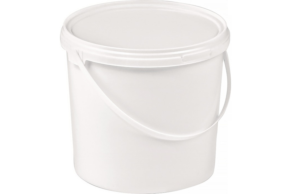 Eimer 3l PP weiß Bügelgr.u.Stülpdeckel D.200mm H.156mm