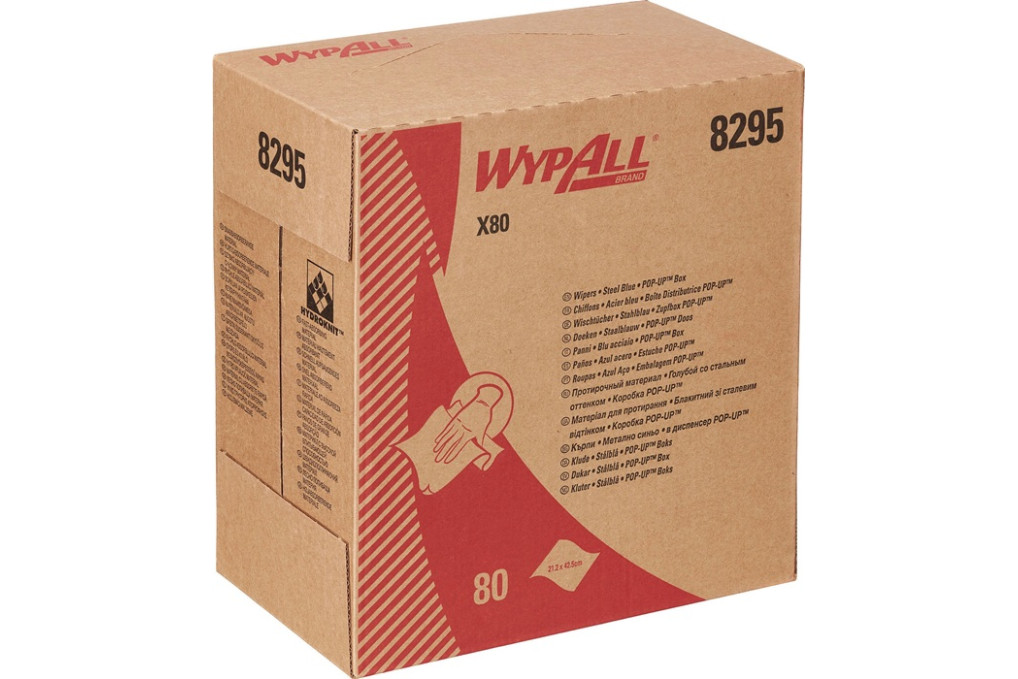 Wischtuch WypAll® X80 8295 L.ca.427 mmxB.ca.212mm blau 1 lagig 5 Boxen KT WYPALL Wischtuch WypAll® X80 8295 L.ca.427 mmxB.ca.212mm blau 1 lagig 5 Boxen KT WYPALL