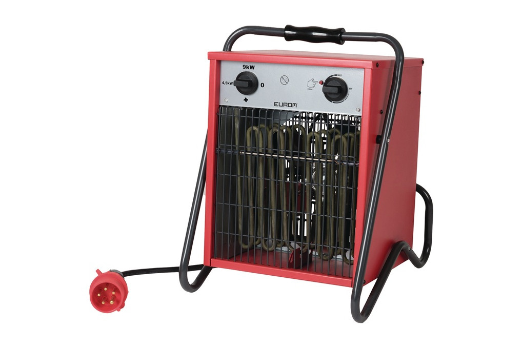 Elektroheizer 345 m³ h 0 4500 9000 W 16 A EUROM