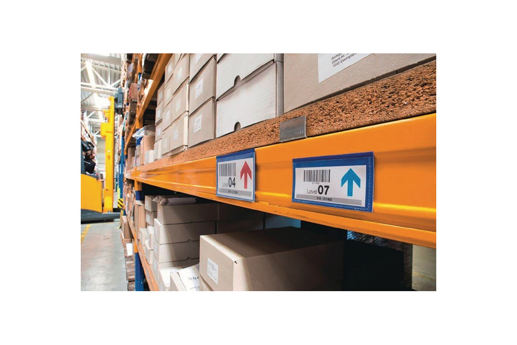 Etikettentasche B297xH210mm blau magn.50St. Pack DURABLE