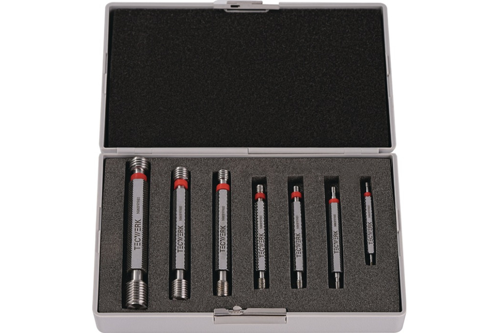 Grenzgewindelehrdornsatz 6H je 1 St.M3,M4,M5,M6,M8,M10,M12 f.M TECWERK