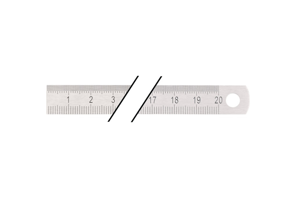 Stahlmaßstab L.300mm rostfr.STA biegsam Teilung B mm 1 2mm TECWERK