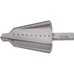 Blechschälbohrer Bohrber.24 40mm HSS Gesamt L.89mm Z.2 TECWERK