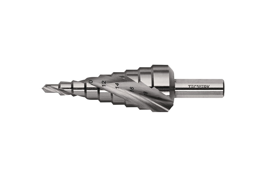 Stufenbohrer Bohrber.4 20mm HSS Spiralnut Z.2 Stufen 9 TECWERK