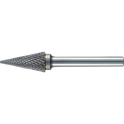Frässtift SKM D.6mm Kopf L.13mm Schaft D.3mm HM Verz.Kreuz TECWERK