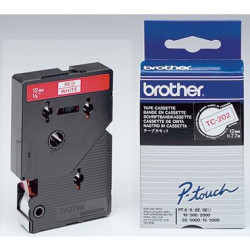 Brother Schriftbandkassette TC202 12mmx7,7m laminiert rt auf ws Brother Schriftbandkassette TC202 12mmx7,7m laminiert rt auf ws