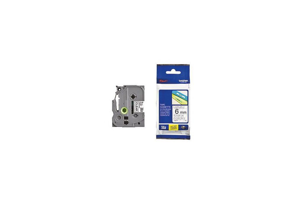 Brother Schriftbandkassette TZE111 6mmx8m laminiert sw auf fl