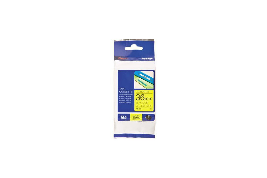Brother Schriftbandkassette TZE661 36mmx8m laminiert sw auf ge