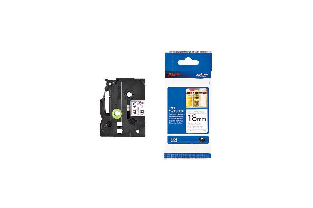 Brother Schriftbandkassette TZEN241 18mmx8m unlaminiert sw auf ws