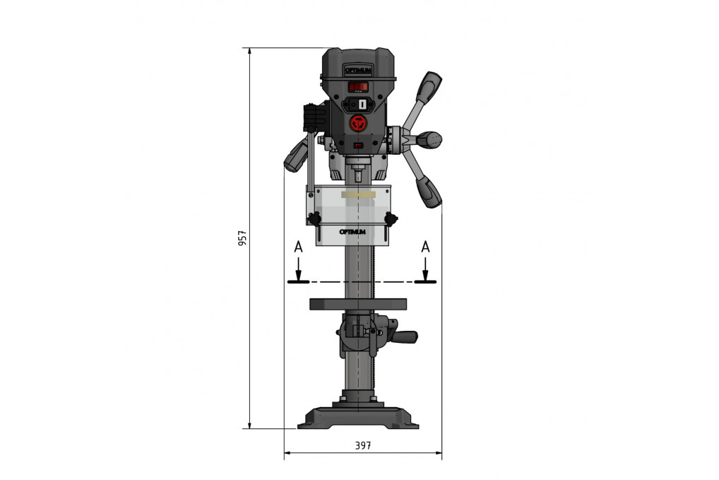 Tischbohrmaschine Optimum DQ 20V