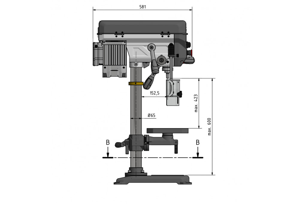 Tischbohrmaschine Optimum DQ 20V