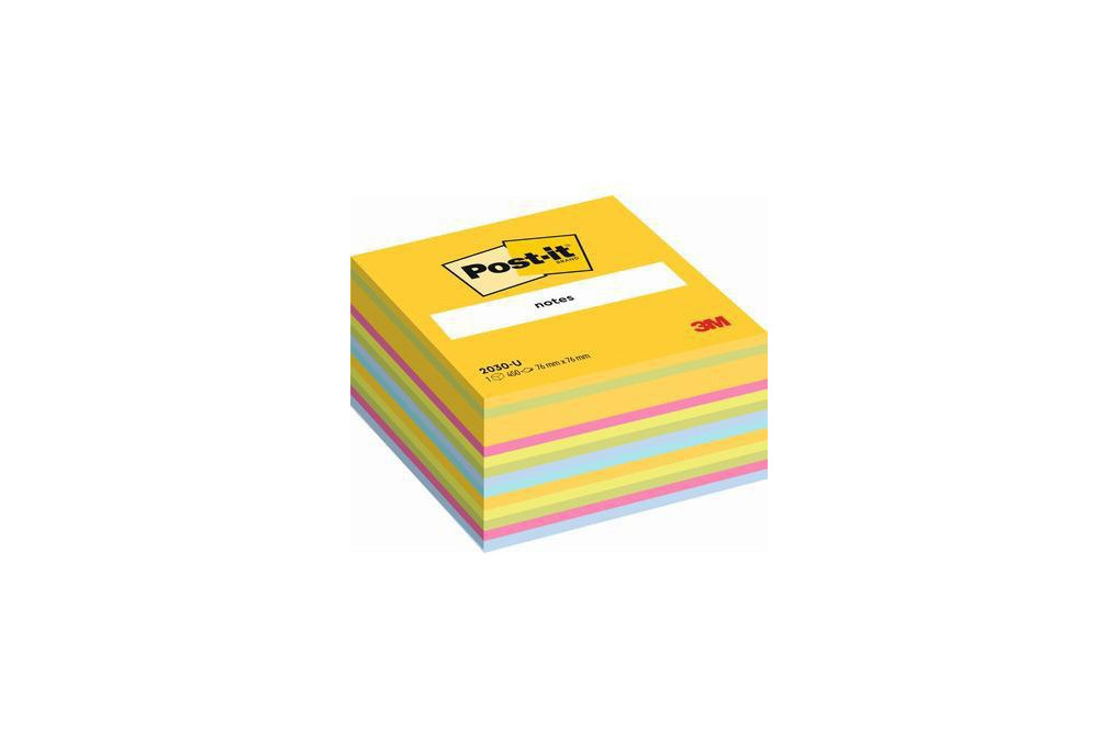 Post it Haftnotizwürfel 2030U 76x45x76mm 450Blatt sortiert