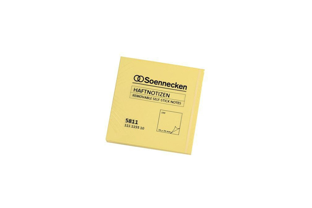 Soennecken Haftnotiz 5811 75x75mm 100Blatt gelb Soennecken Haftnotiz 5811 75x75mm 100Blatt gelb