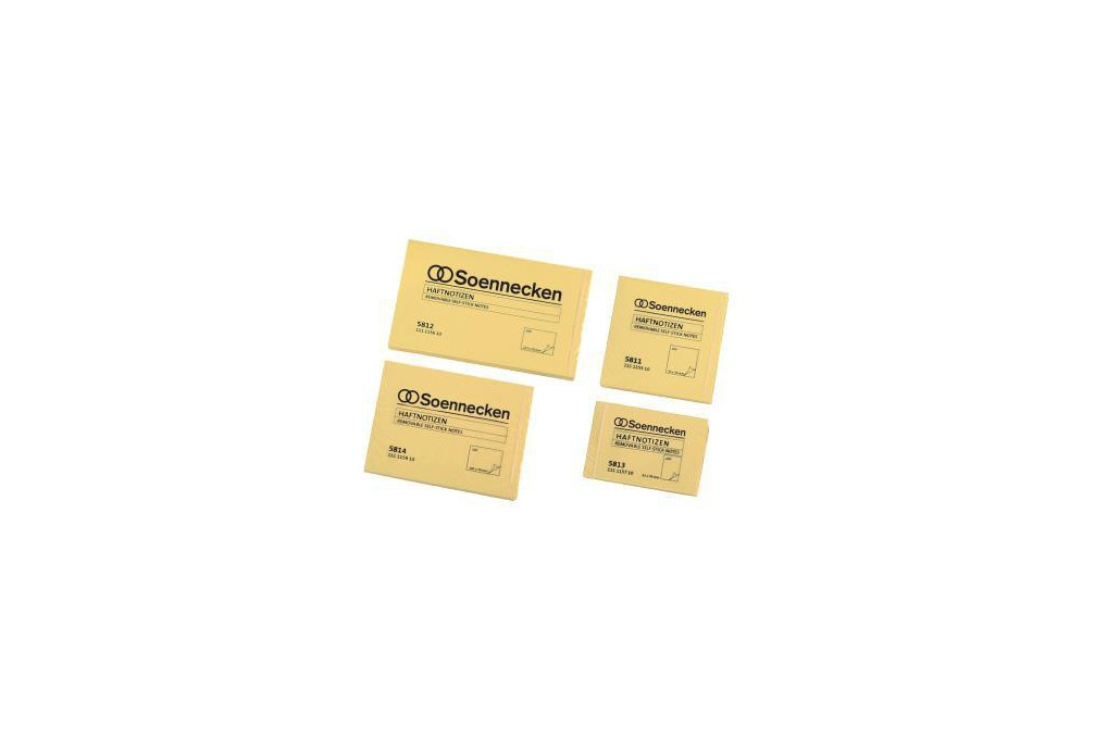 Soennecken Haftnotiz 5811 75x75mm 100Blatt gelb Soennecken Haftnotiz 5811 75x75mm 100Blatt gelb
