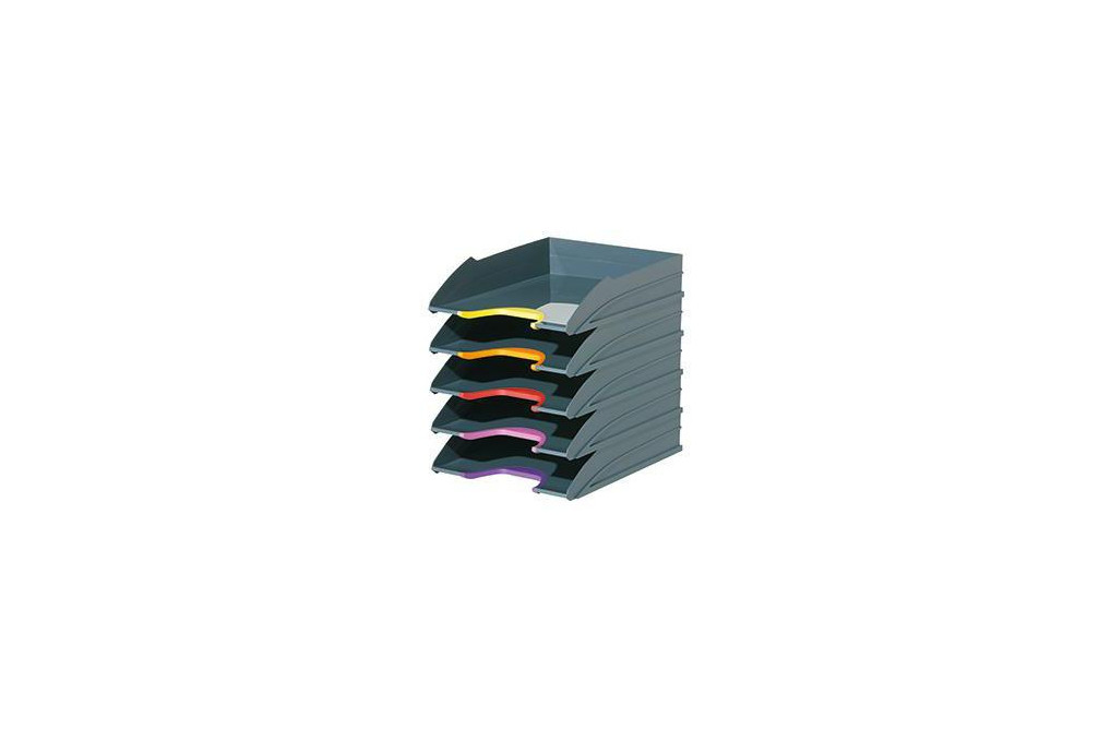 DURABLE Briefablagenset VARICOLOR 770557 C4 5teilig grau