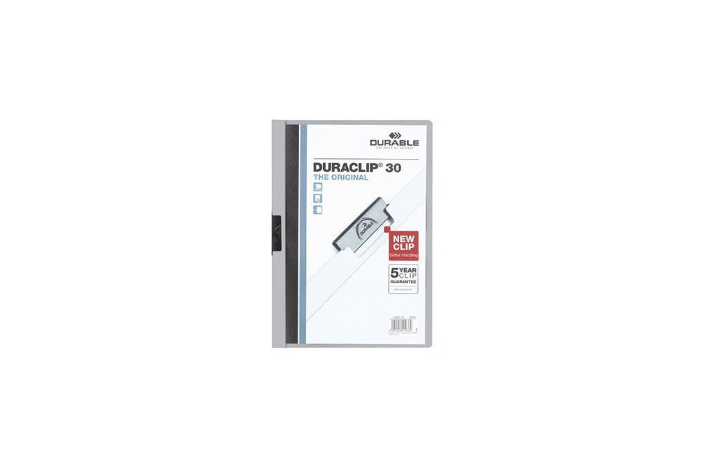 DURABLE Klemmmappe DURACLIP 30 220010 DIN A4 Hartfolie grau