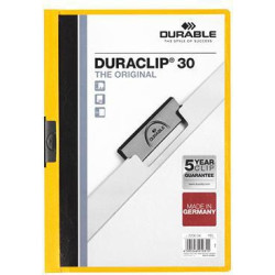 DURABLE Klemmmappe DURACLIP 30 220004 DIN A4 Hartfolie gelb DURABLE Klemmmappe DURACLIP 30 220004 DIN A4 Hartfolie gelb